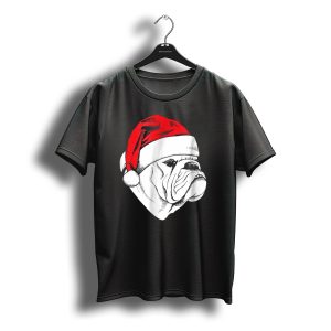 English Bulldog Santa Christmas T-Shirt