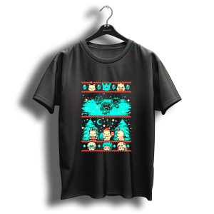 Esper Of Christmas 8 Bit Holiday Pixel Art With Festive Characters T Shirt