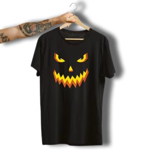 Evil Grinning Halloween Lantern Pumpkin Face T-Shirt