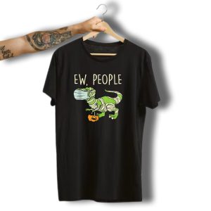 Ew People Halloween Dinosaur Mummy With Pumpkin T-Shirt