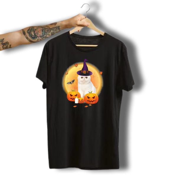 Exotic Shorthair Cat Witch Hat Pumpkin Halloween T Shirt t shirt 1