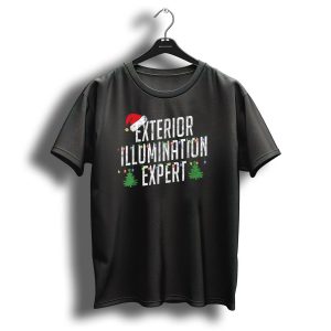 Exterior Illumination Expert Christmas Lights Santa Hat Trees T Shirt