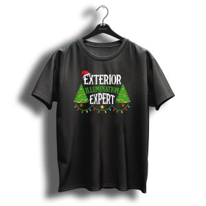 Exterior Illumination Expert Christmas Santa Hat Lights Trees T Shirt