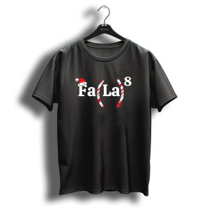 Fa La 8 Christmas Santa Hat Candy Cane T Shirt
