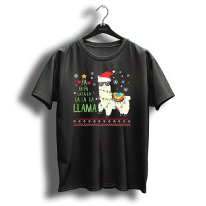 Fa La La La Llama Alpaca Christmas Festive T Shirt