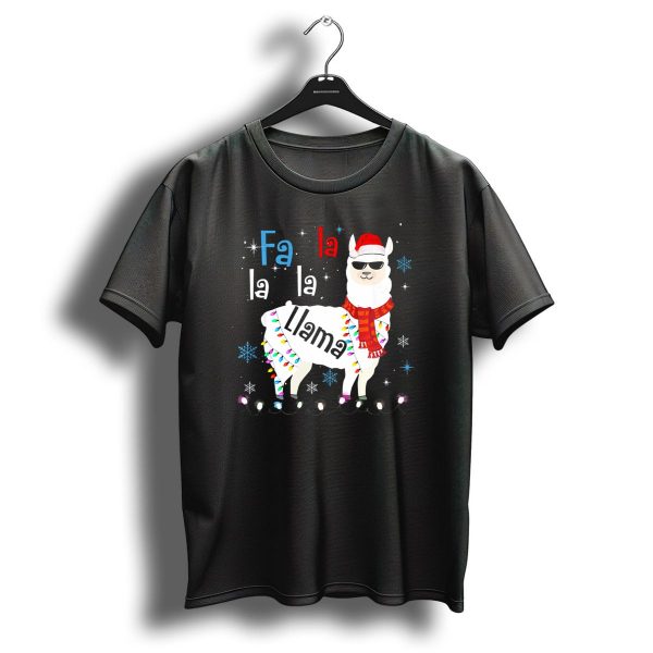 Fa La La La Llama Funny Christmas Alpaca Lover T Shirt 1 t shirt 1
