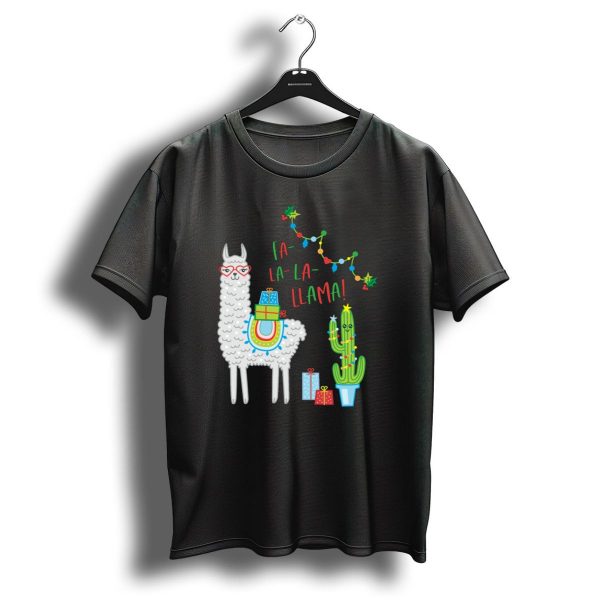 Fa La La Llama Christmas Cactus Festive Gifts T Shirt 1 t shirt 1