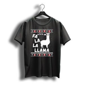 Fa La La Llama Christmas Uglysty Santa Sleigh Gifts Snowflakes T-Shirt