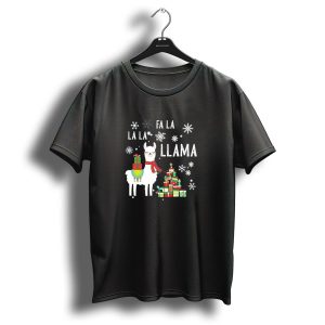 Fa La La Llama Funny Christmas Holiday Snowflakes Gifts T-Shirt