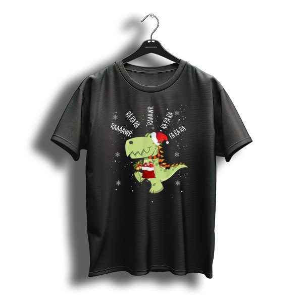 Fa Ra Ra Ra Rawr Raaawr Trex Christmas Dinosaur Santa Hat T Shirt t shirt 1