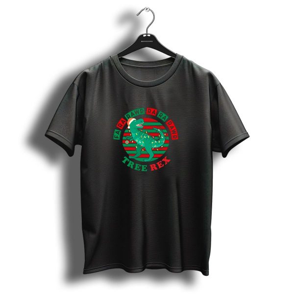 Fa Ra Rawr Ra Ra Rawr Tree Rex Dinosaur Christmas Lights Santa Hat T Shirt 1 t shirt 1