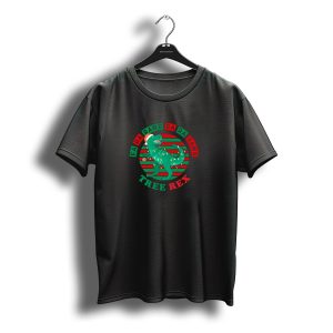 Fa Ra Rawr Ra Ra Rawr Tree Rex Dinosaur Christmas Lights Santa Hat T-Shirt