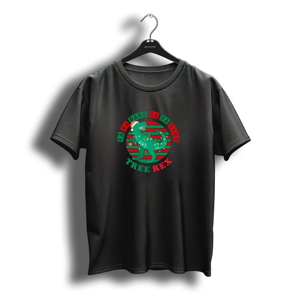 Fa Ra Rawr Ra Ra Rawr Tree Rex Dinosaur Christmas Lights Santa Hat T Shirt t shirt 1