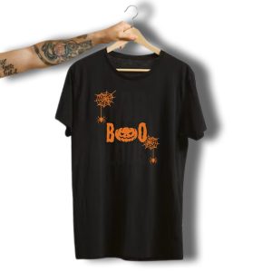 Fab Boo Lous Funny Halloween Pumpkin Humor With Spiders And Webs T-Shirt