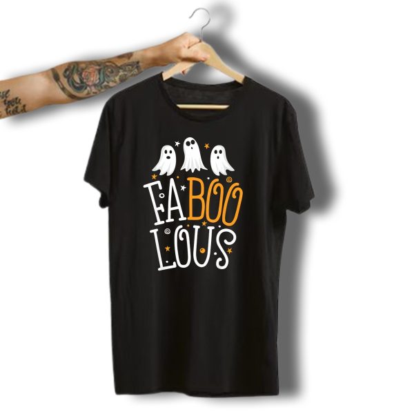 Faboolous Ghost Halloween Funny Pun With Boo And Spooky Stars T Shirt t shirt 1