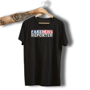 Fake News Reporter Halloween Costume Funny Political Humor T-Shirt