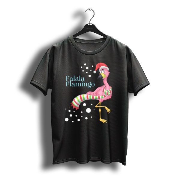 Falala Flamingo Santa Hat Christmas Holiday T Shirt t shirt 1