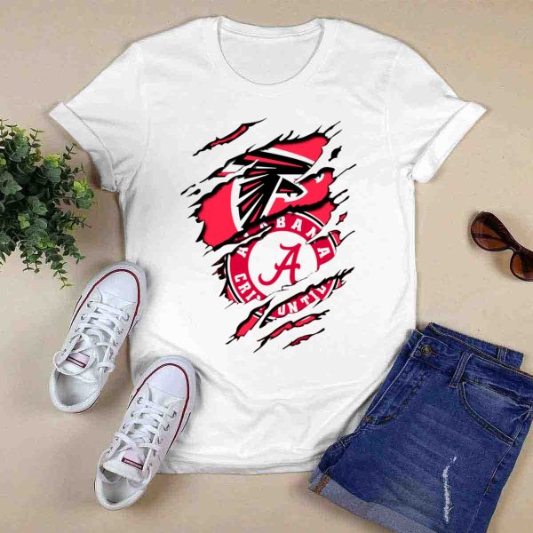 Falcons Alabama Crimson Tide Fan T Shirt Style 1 0