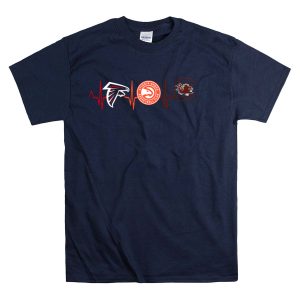 Falcons Hawks South Carolina Gamecocks Heartbeat T-Shirt
