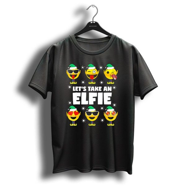 Family Christmas Emoji Elf Lets Take An Elfie T Shirt 1 t shirt 1