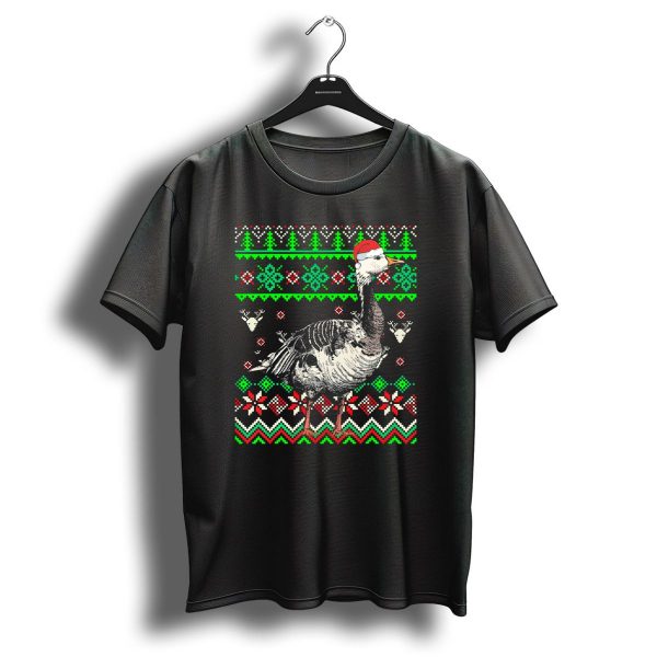 Farm Animal Ugly Christmas Goose With Santa Hat And Festive T Shirt 1 t shirt 1