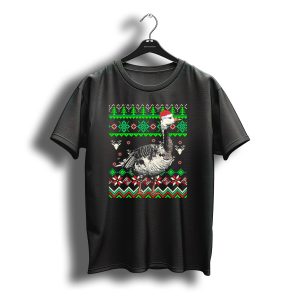 Farm Animal Ugly Christmas Goose With Santa Hat And Festive T-Shirt