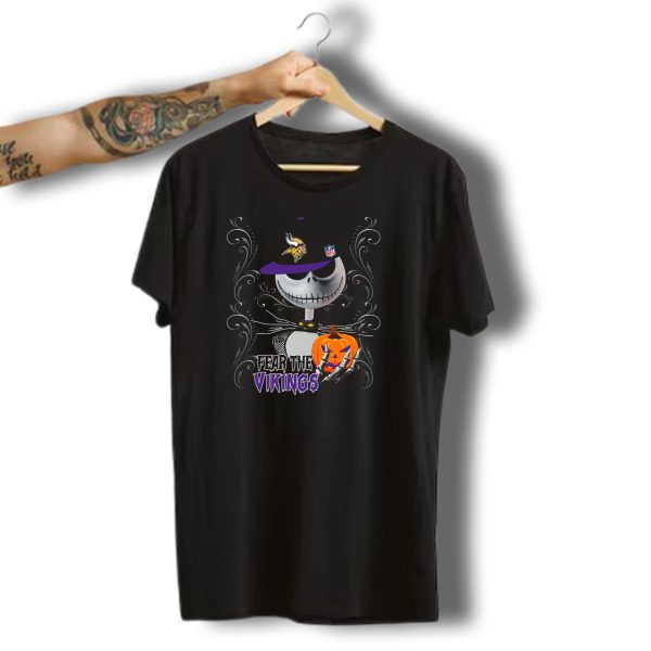 Fear The Vikings Halloween Skeleton Minnesota Nfl T Shirt 1 t shirt 1