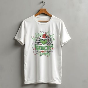 Feeling Extra Grinchy Today Checkered Christmas Lights T-Shirt