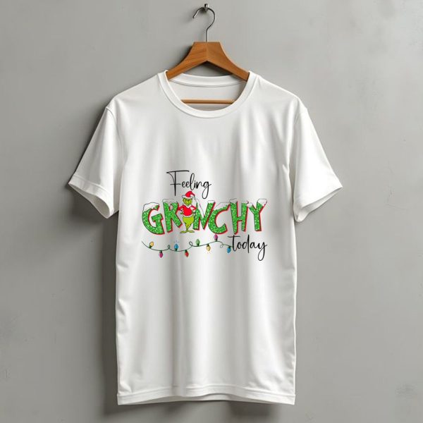 Feeling Grinchy Today Christmas Lights Holiday Festive T Shirt 1 t shirt 1