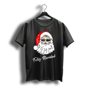 Feliz Navidad Christmas Thug Life Santa With Sunglasses T-Shirt