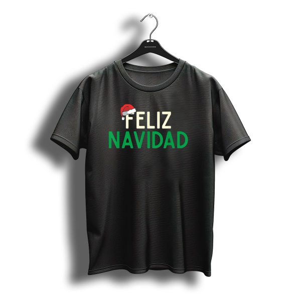 Feliz Navidad Santa Hat Spanish Christmas Fun T Shirt t shirt 1