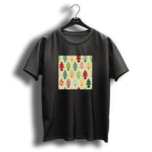 Festive Christmas Tree Patterns And Colors T Shirt
