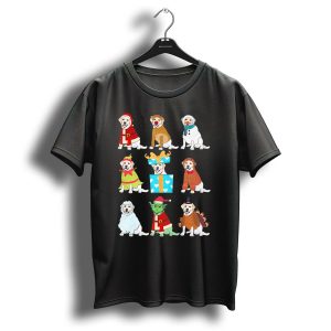 Festive Cute Christmas Labrador In Holiday Costumes Collection T-Shirt