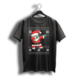Festive Dabbing Santa Ugly Christmas T-Shirt