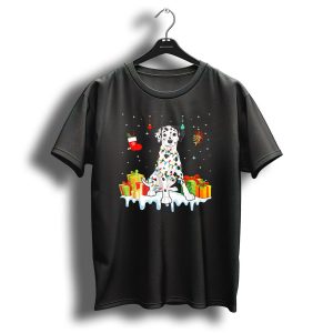 Festive Dalmatian With Gifts And Christmas Decorations T Shirt