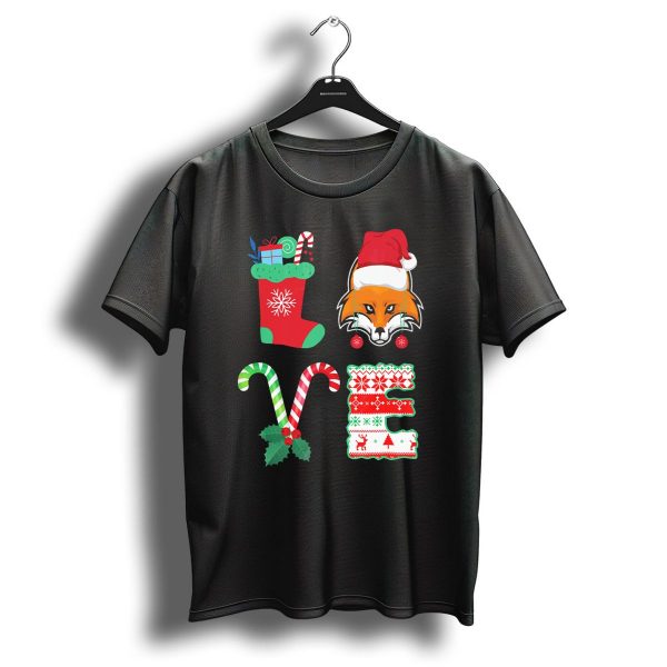 Festive Fox Christmas Love T Shirt 1 t shirt 1