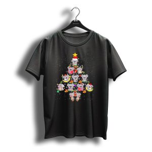 Festive Koala Ornament Christmas Tree With Santa Hats And Stars T-Shirt