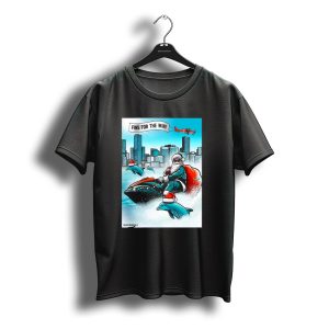 Fins For The Win Santa Miami Dolphins Christmas Holiday T-Shirt