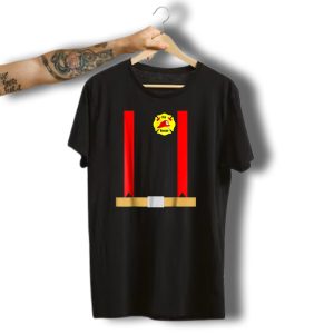 Fire Rescue Funny Halloween Firefighter Costume T-Shirt