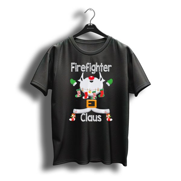 Firefighter Claus Santa Christmas Costume T Shirt t shirt 1