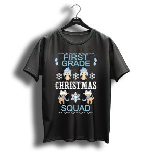 First Grade Christmas Squad Cute Teacher Student Holiday T-Shirt