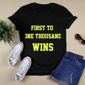 First To One Thousand Wins Michigan Wolverines T-Shirt