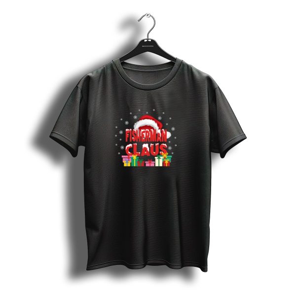 Fisherman Claus Santa Family Matching Group Christmas Presents Snowflakes T Shirt t shirt 1