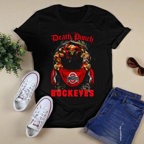 Five Finger Death Punch Ohio State Buckeyes T Shirt Black 1