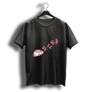 Flamingo Santa Christmas Camper Glamping Lights T Shirt