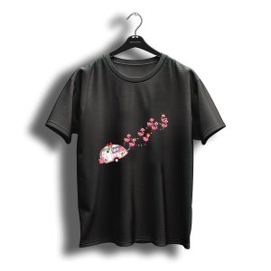 Flamingo Santa Christmas Camper Glamping Lights T-Shirt