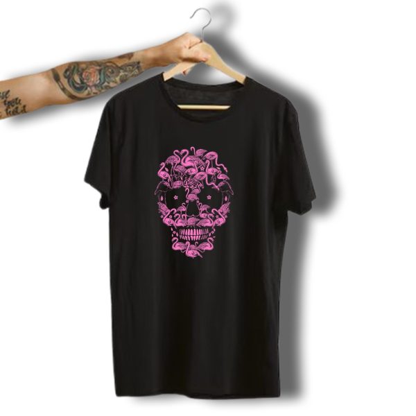 Flamingo Skulls Funny Flamingo Lover Halloween Cos T Shirt t shirt 1