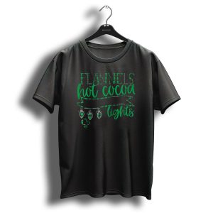 Flannels Hot Cocoa Christmas Lights Cuddles T Shirt