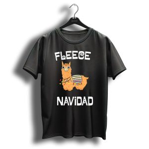 Fleece Navidad Cute Funny Llama Alpaca Christmas T-Shirt
