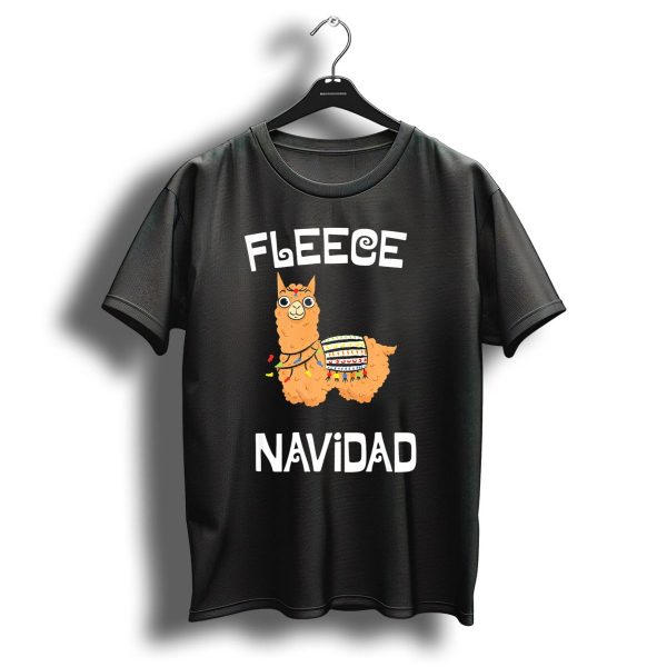 Fleece Navidad Cute Funny Llama Alpaca Christmas T Shirt 1 t shirt 1